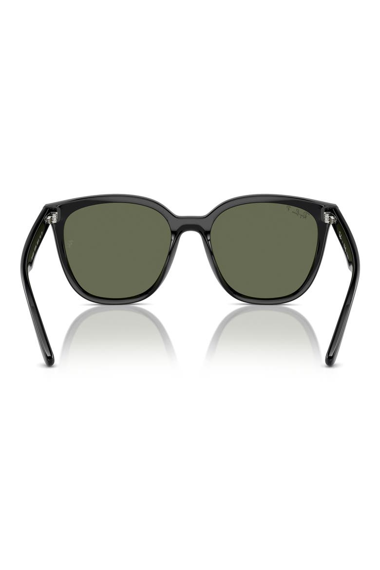 66mm Polarized Oversize Irregular Sunglasses, Alternate, color, BLACK