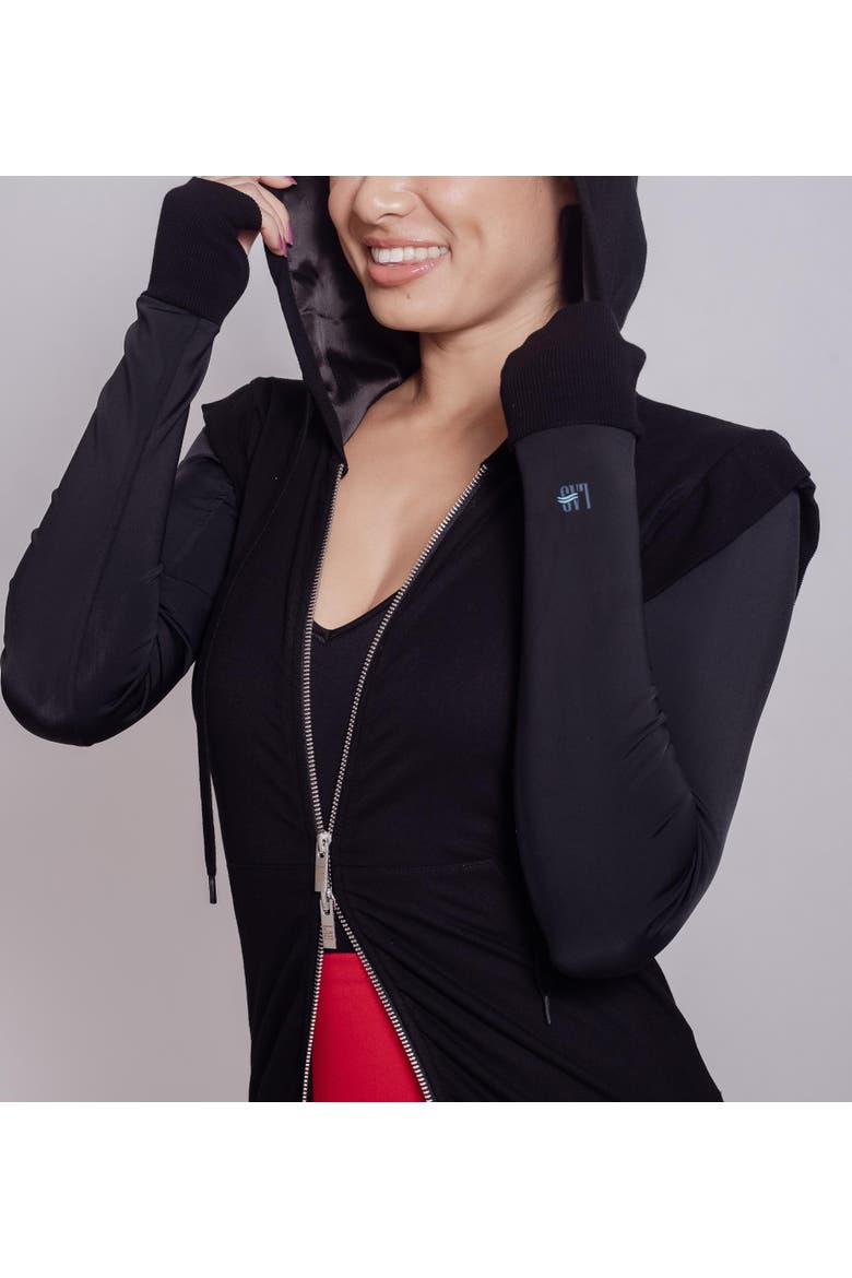 Com-pressi-on Me Hybrid Hoodie, Main, color, Black