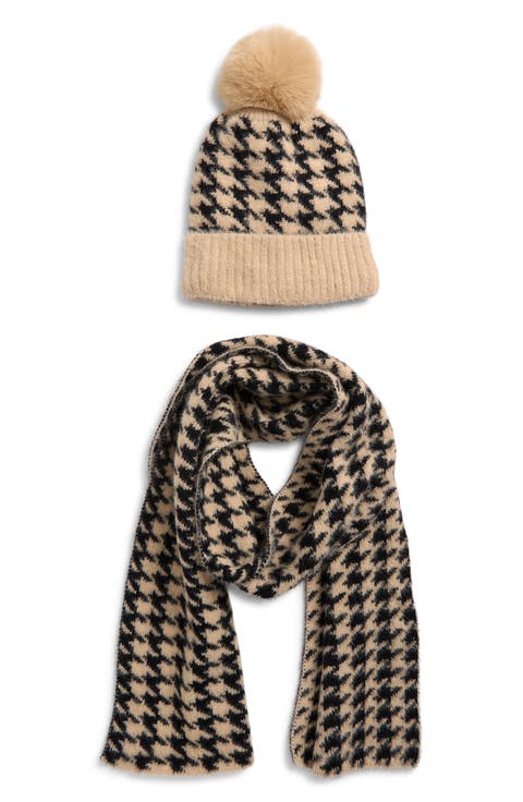 Pompom Beanie & Scarf Set