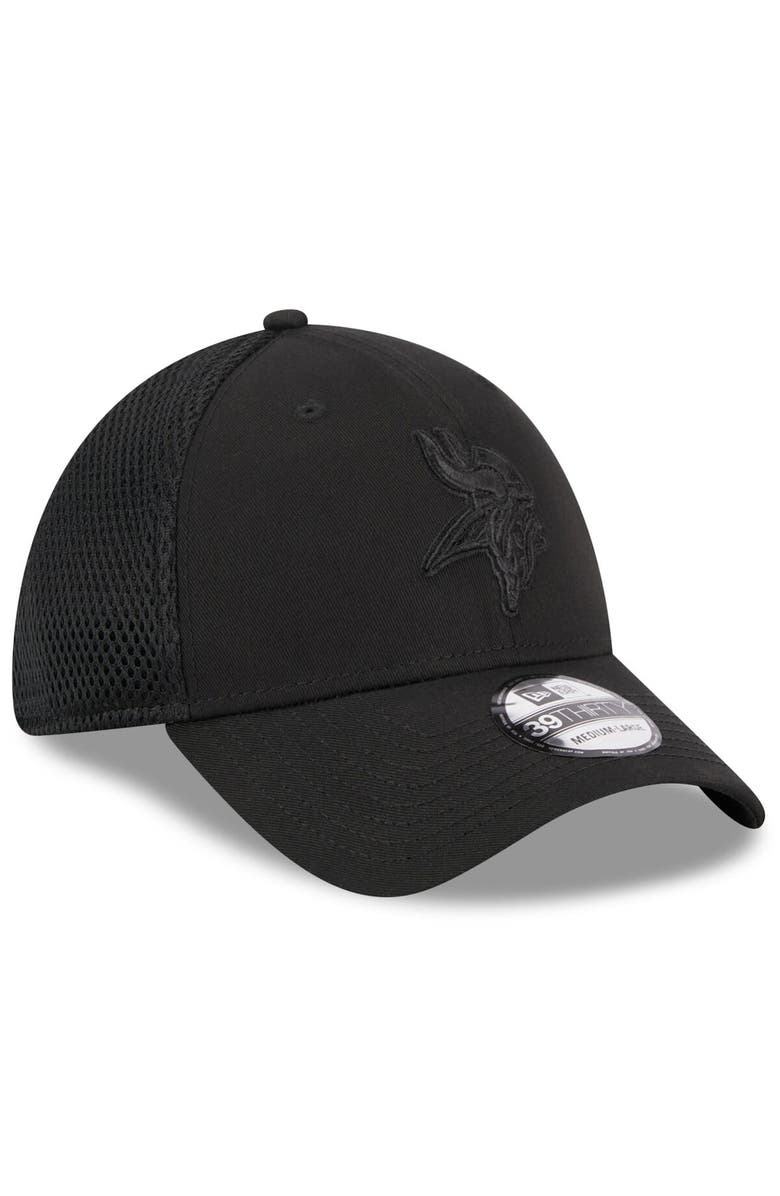 New Era Men's New Era Black  Minnesota Vikings  Main Neo 39THIRTY Flex Hat, Alternate, color, 