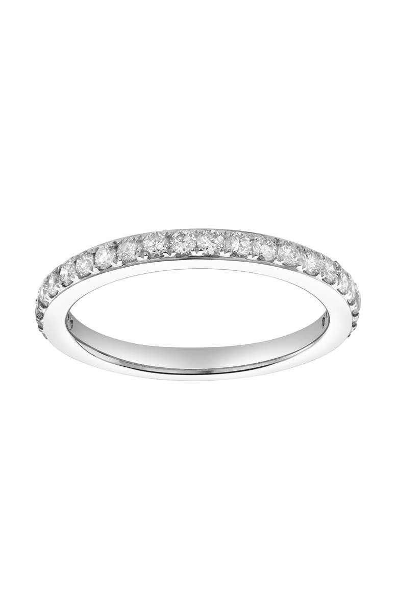 LuvMyJewelry Lina 14K Gold Round Diamond Studded Eternity Ring - 0.51cts, Main, color, 14K White Gold