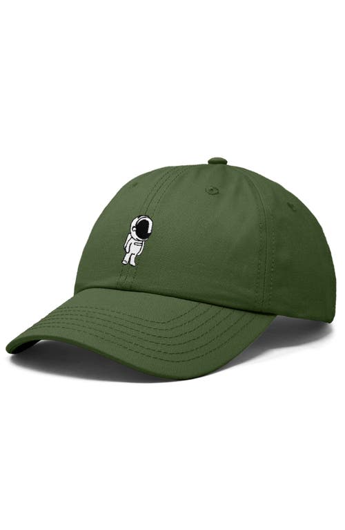Dalix Astronaut Embroidered Space Hat In Olive