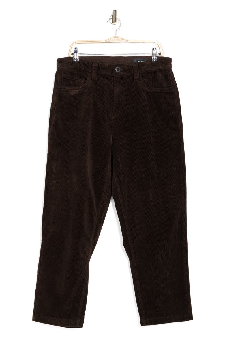 Modown Relaxed Tapered Corduroy Pants, Alternate, color, DARK BROWN