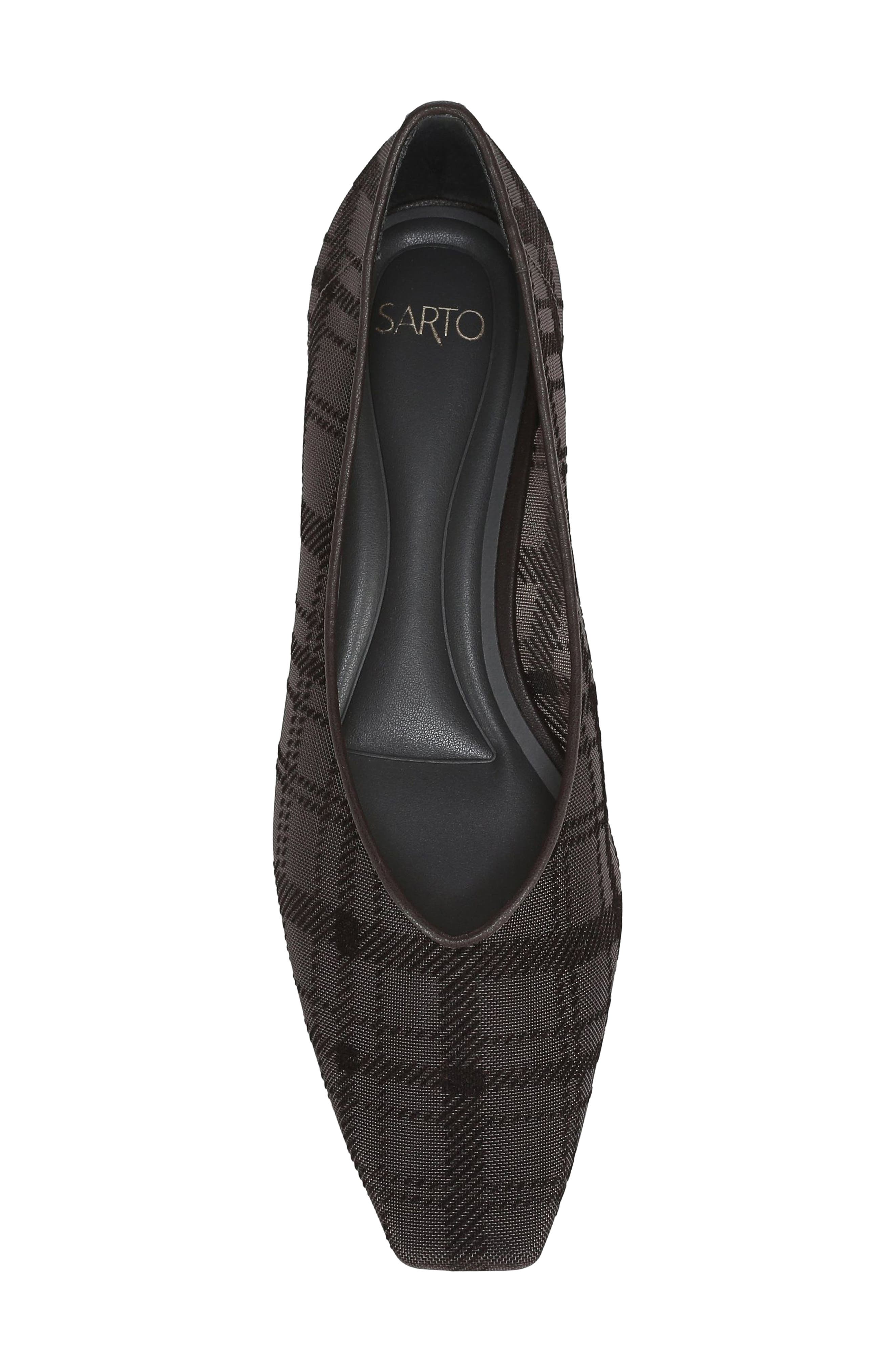 Dasia Skimmer Flat, Alternate, color, BROWN VELVET FABRIC