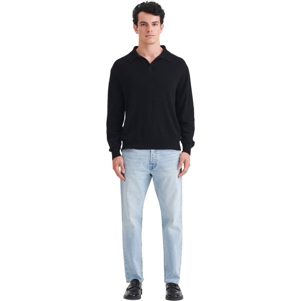 NAADAM Lightweight Cashmere Relaxed Polo in Black  product