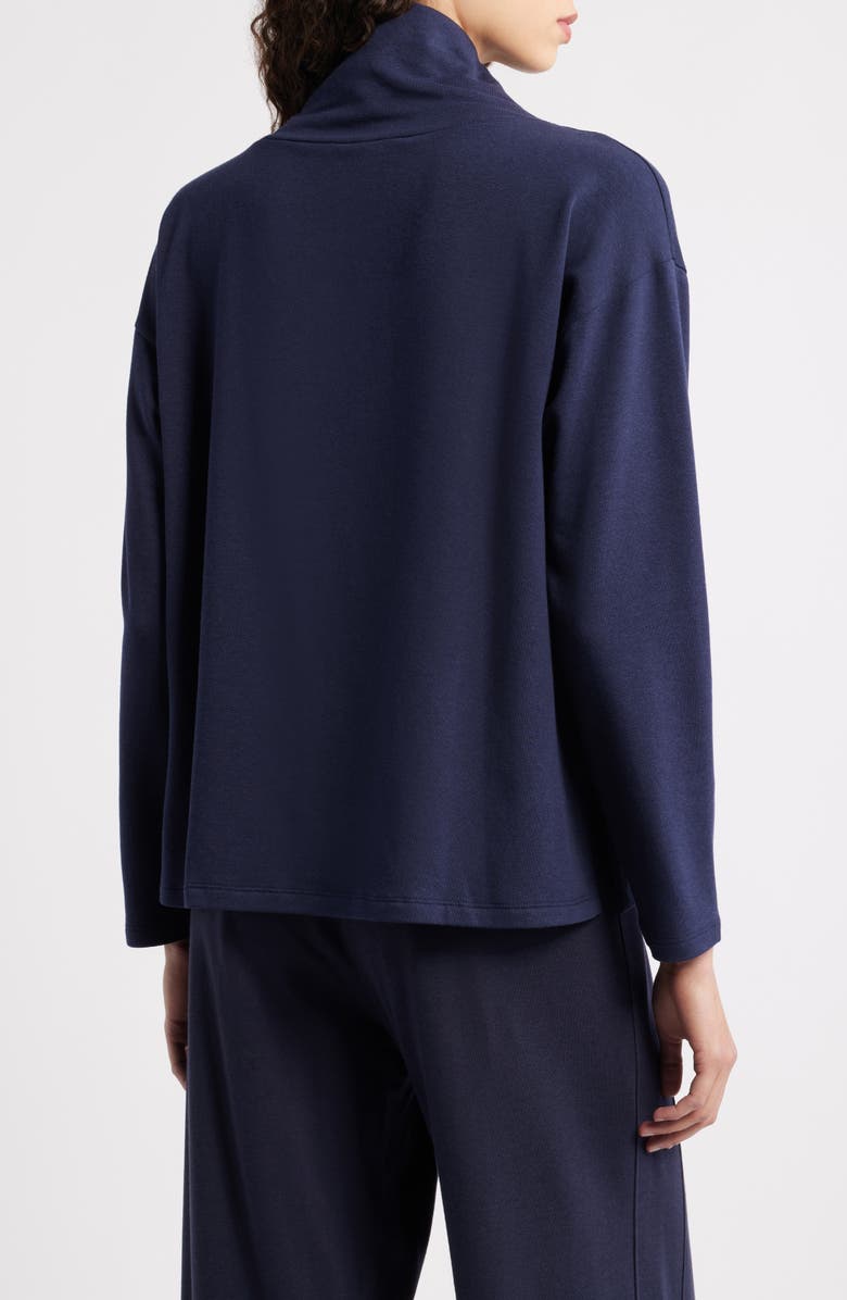 Eileen Fisher Funnel Neck Boxy Top, Alternate, color, Ink