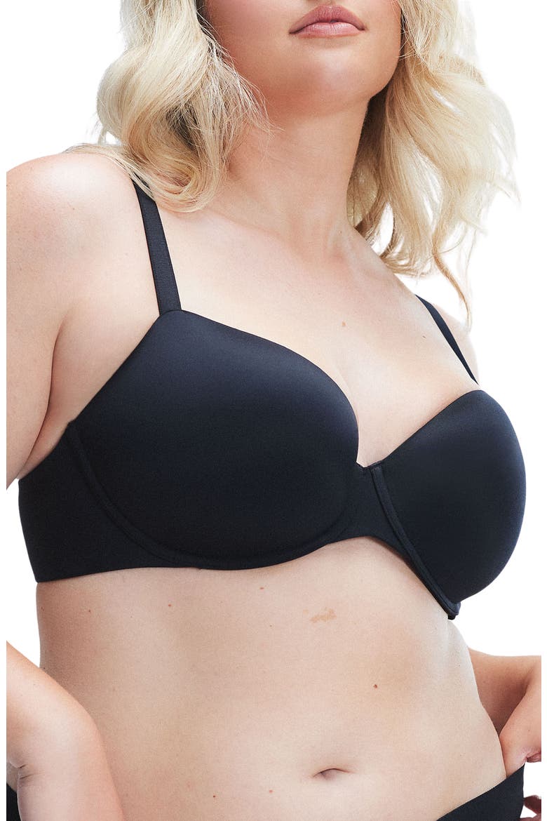 Soft N' Savage Padded Demi Bra, Alternate, color, BLACK CAVIAR