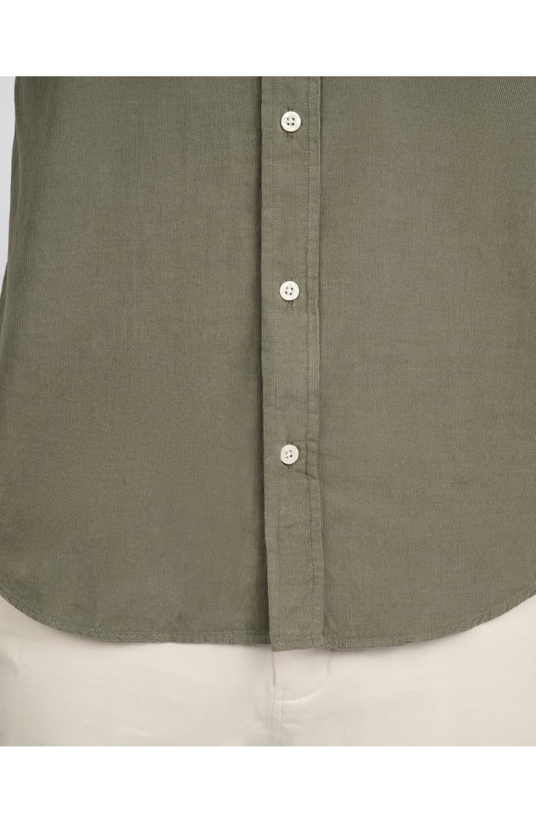 Onia Micro Cord Long Sleeve Button Down, Alternate, color, Dark Sage
