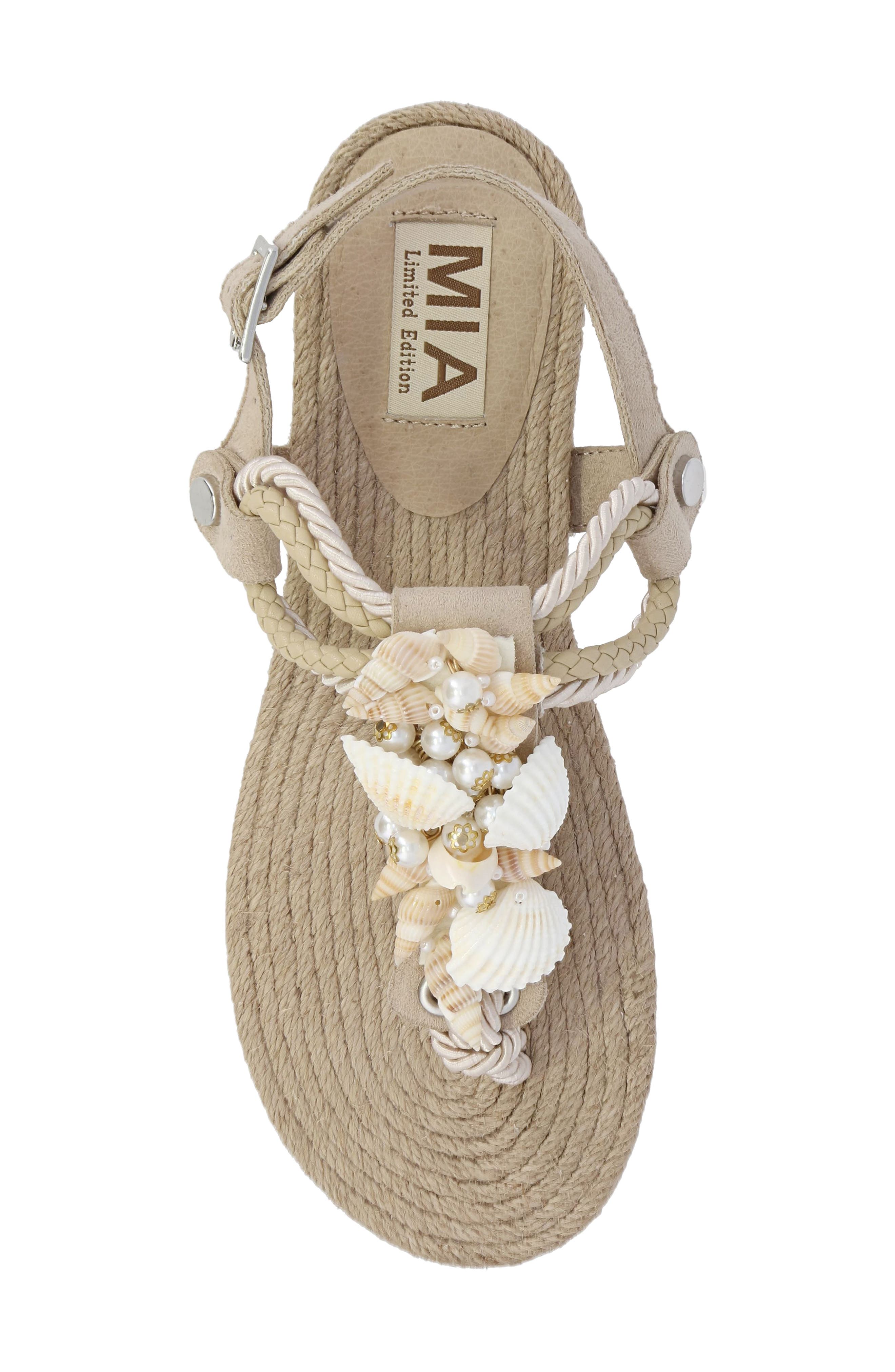 MIA Agoya Slingback Espadrille Sandal, Alternate, color, Natural/ Seashell