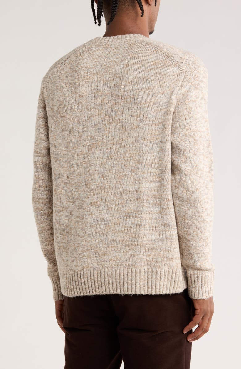 DENIM AND FLOWER Textured Crewneck Sweater, Alternate, color, Cream