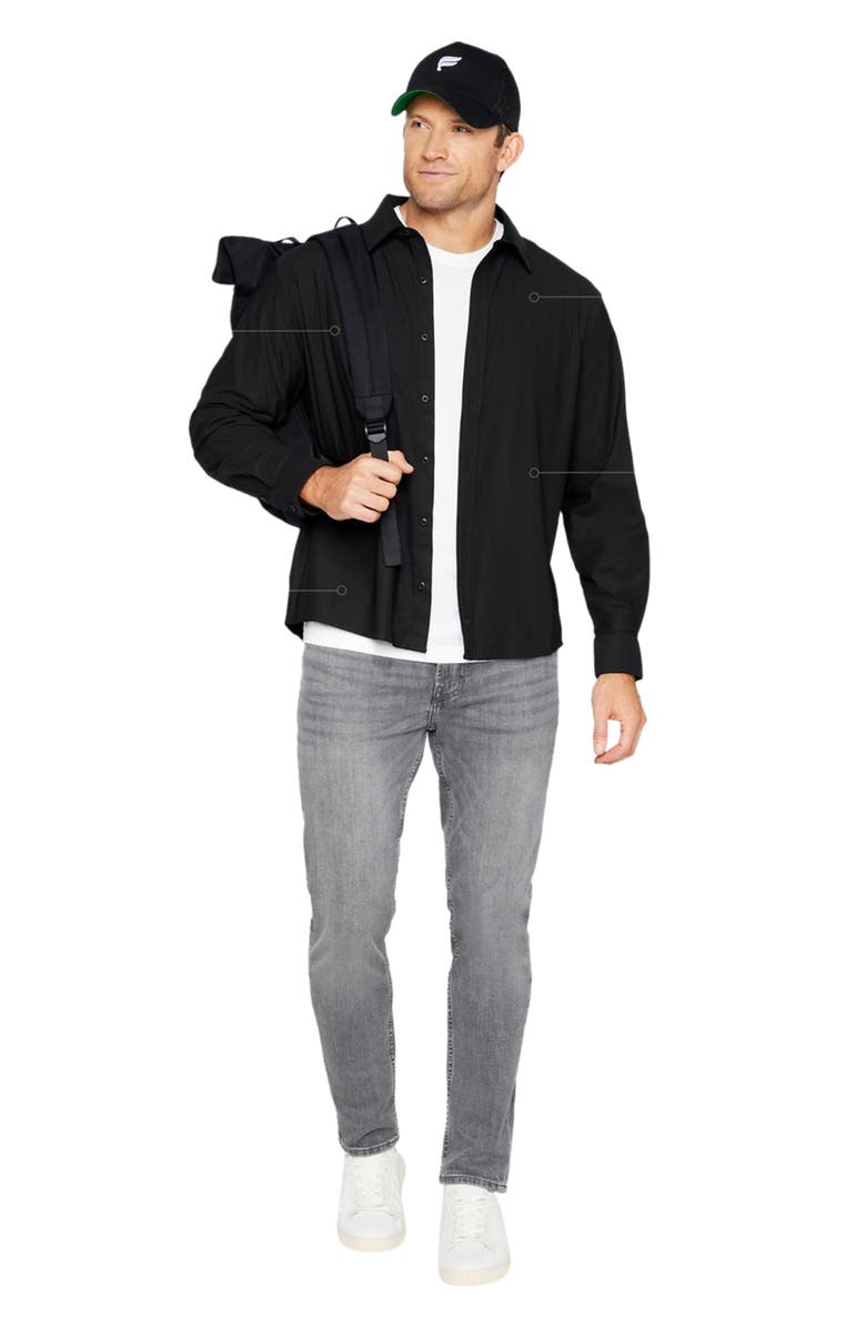 Fabletics Men's The Don Long Sleeve Button Up, Alternate, color, Black