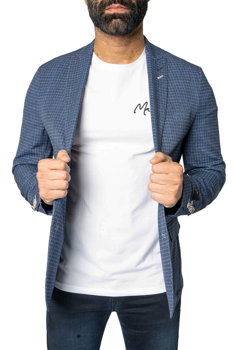 Unconstructed Vortex Blue Blazer, Alternate, color, BLUE