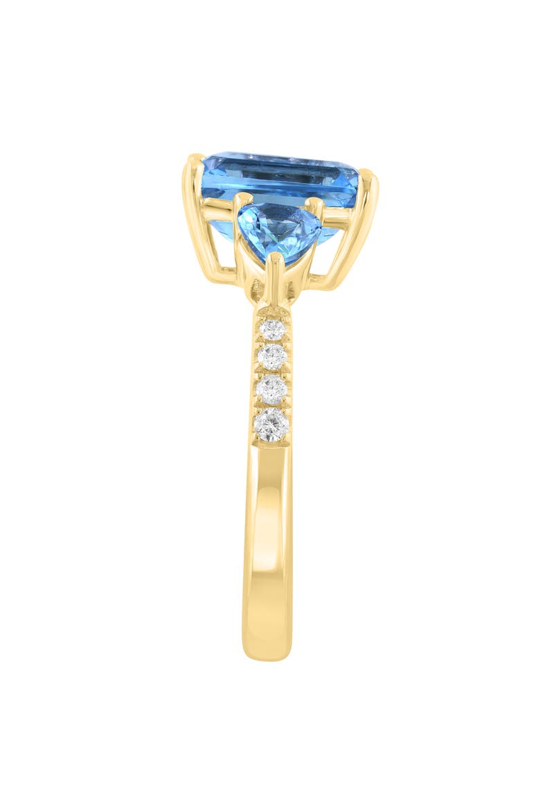 London Blue Topaz & Diamond Ring, Alternate, color, BLUE