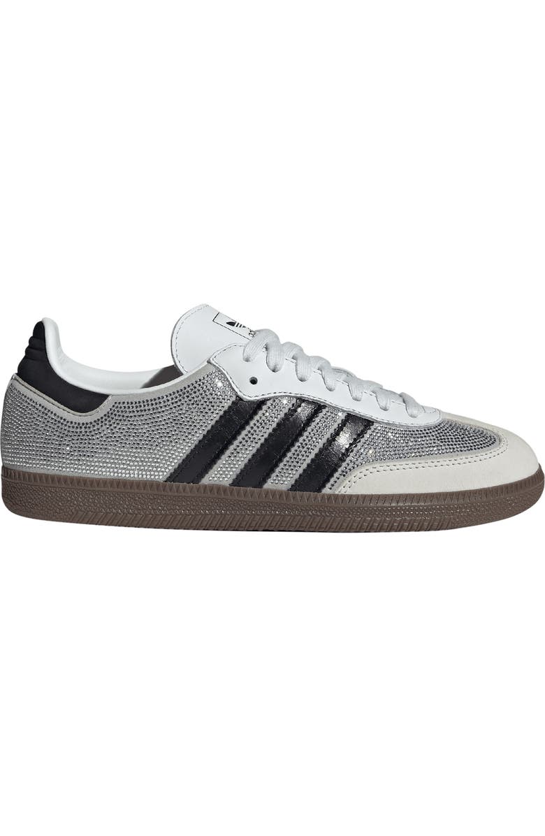 adidas Samba OG Crystal Embellished Sneaker, Alternate, color, Crystal White/ White/ Silver