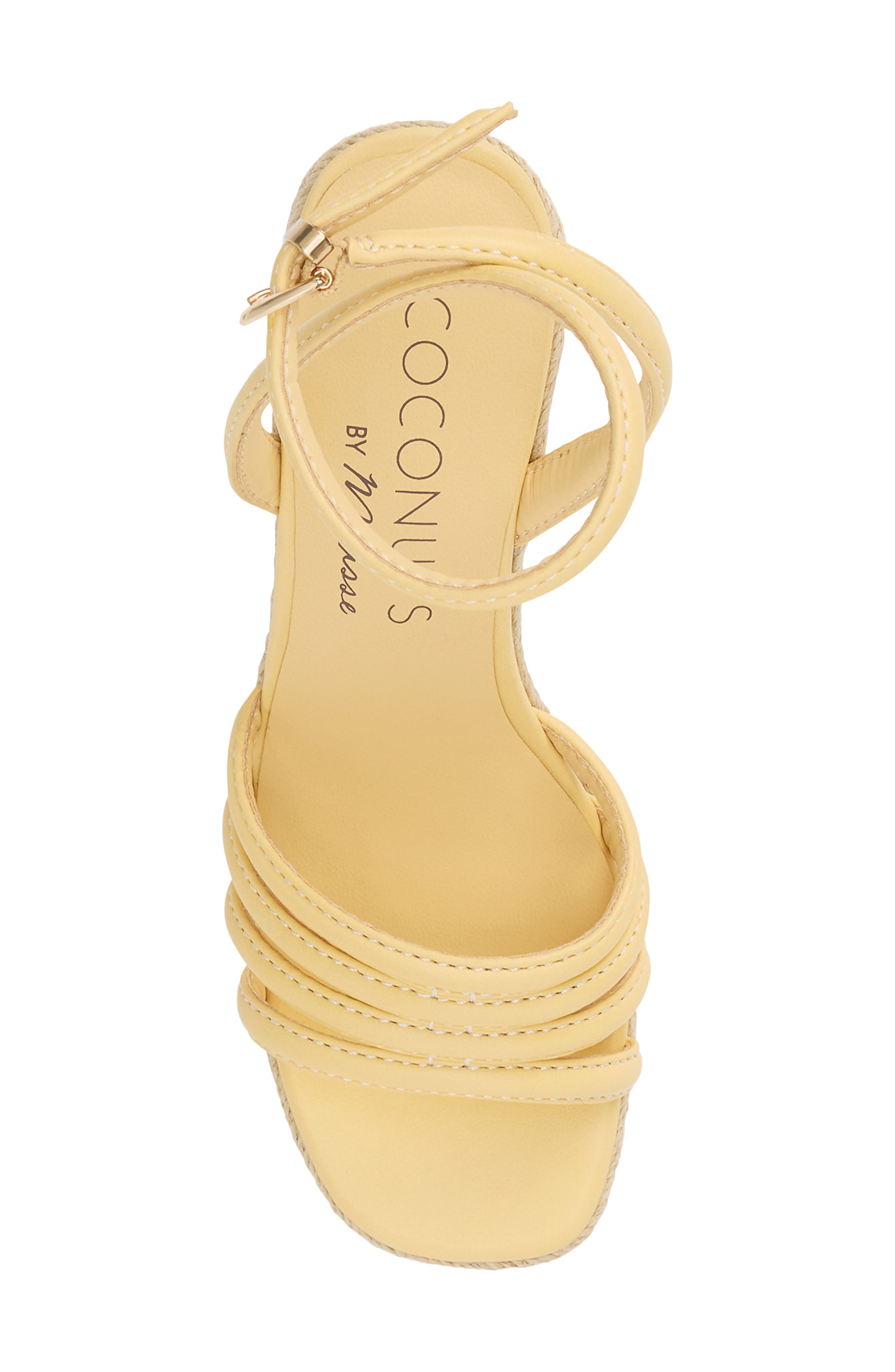 Sunnie Espadrille Ankle Strap Platform Wedge Sandal, Alternate, color, BUTTER