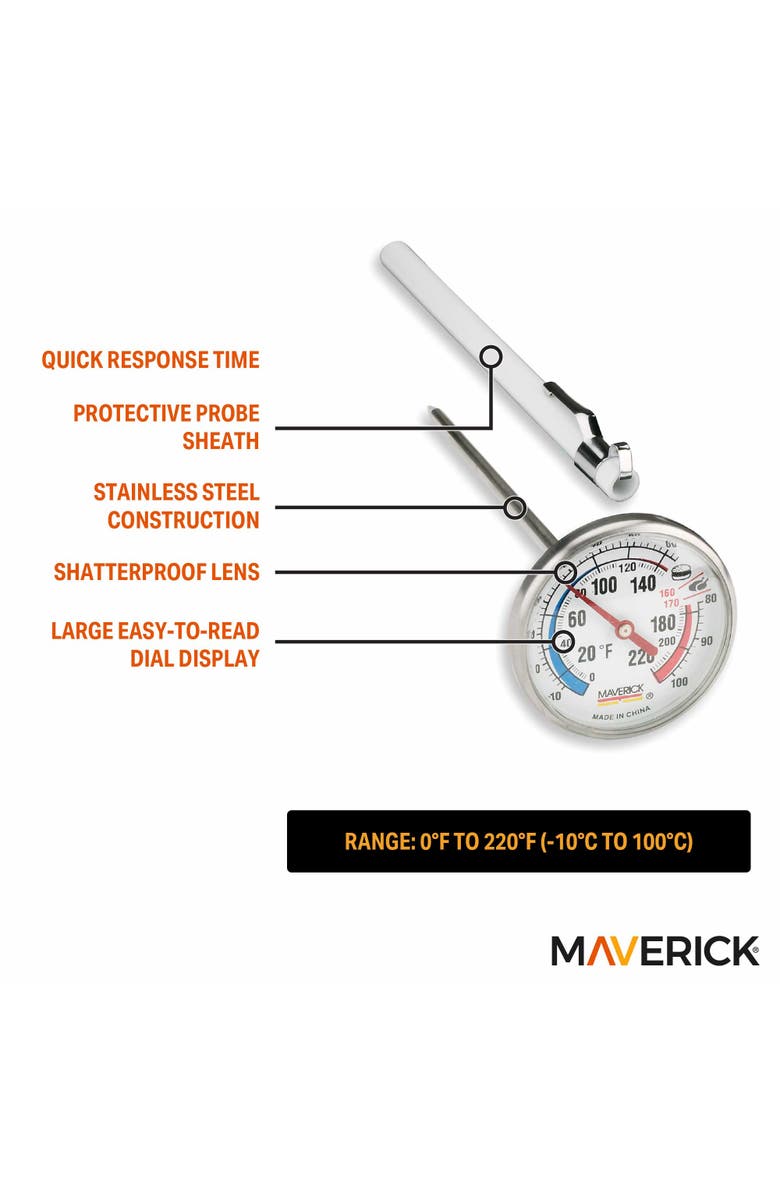Maverick Large Dial Instant Read Thermometer, Alternate, color, Silver