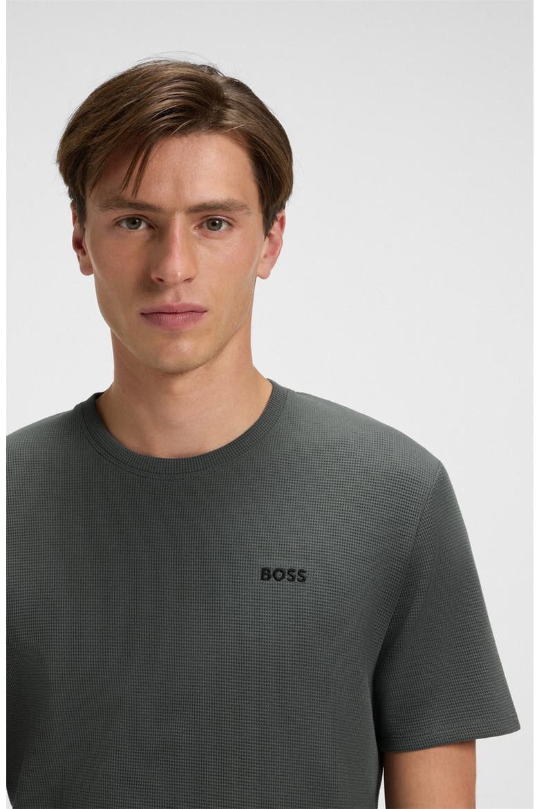 Waffle Knit Lounge T-Shirt, Alternate, color, OPEN GREEN
