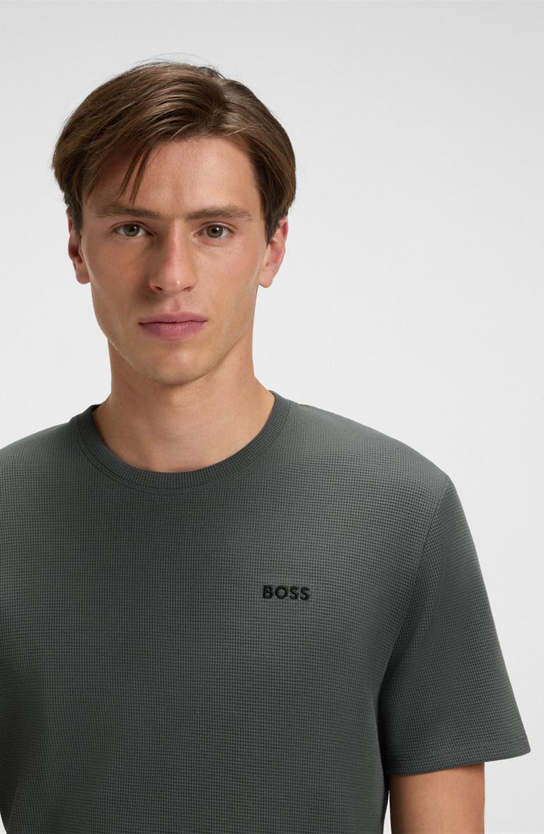 BOSS Waffle Knit Lounge T-Shirt, Alternate, color, Open Green