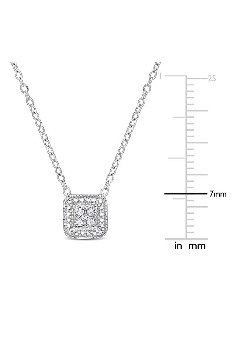 Diamond Accent Solitaire Pendant Necklace - 0.04ct., Alternate, color, SILVER