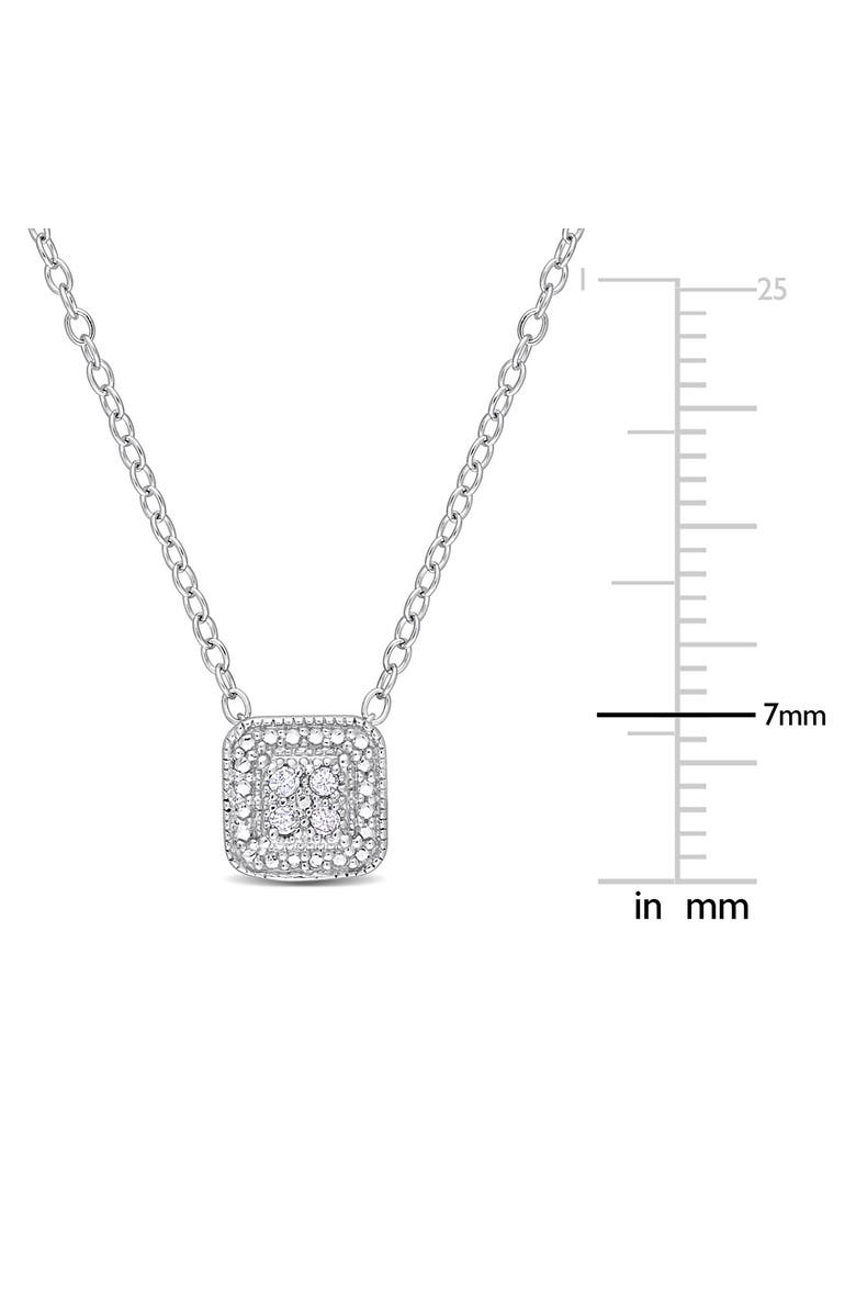 DELMAR Diamond Accent Solitaire Pendant Necklace - 0.04ct., Alternate, color, Silver