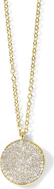 Ippolita Stardust Medium Pavé Diamond Disc Pendant Necklace