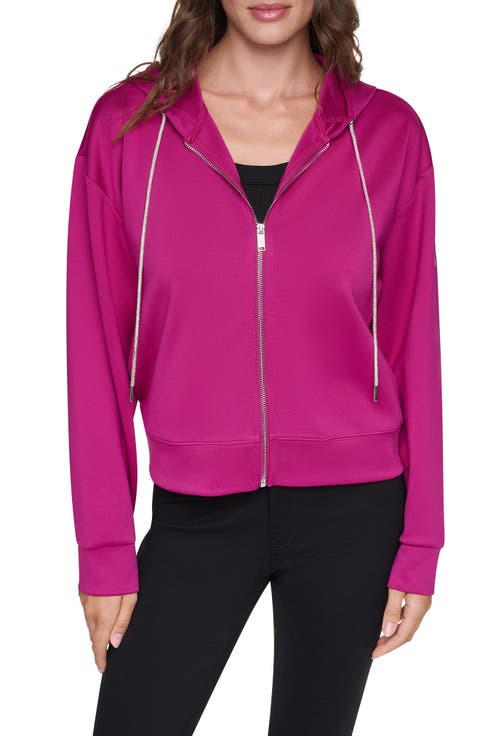 Chain Cord Front Zip Hoodie