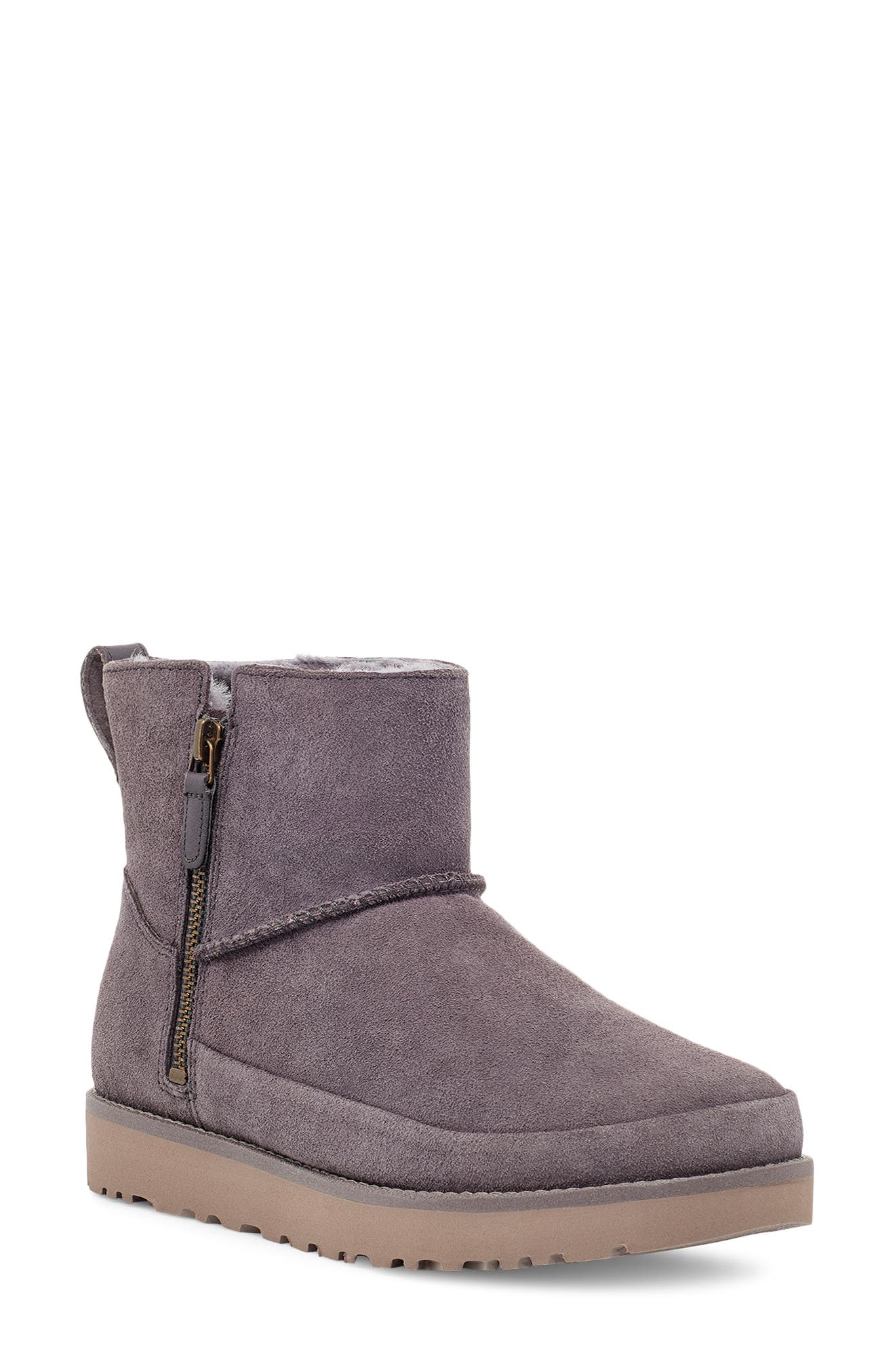 Classic Mini Zip Boot, Main, color, NIGHTFALL SUEDE
