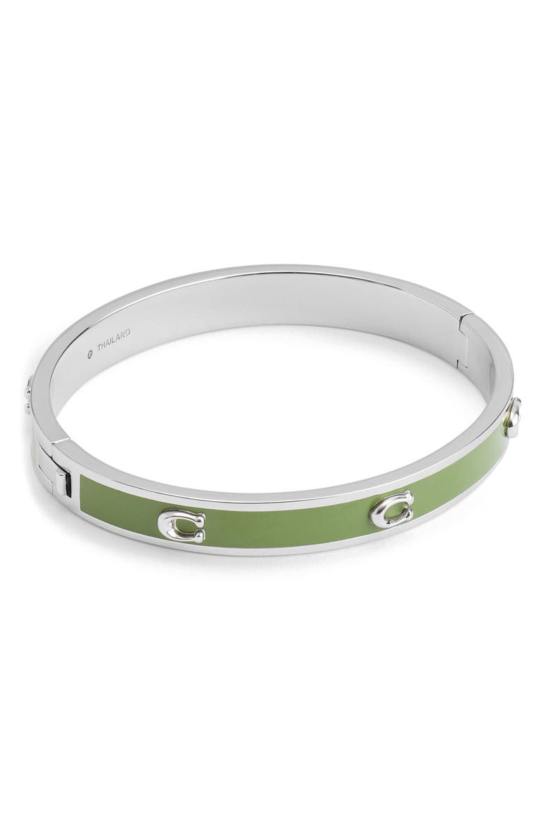 COACH Enamel Hinge Bracelet, Alternate, color, 