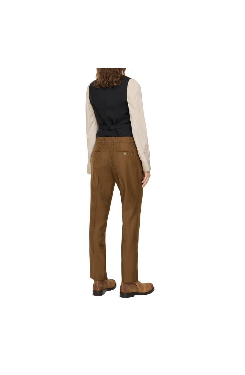Burberry Wool Mohair Tailored Trousers, Alternate, color, Hazelnut Brown