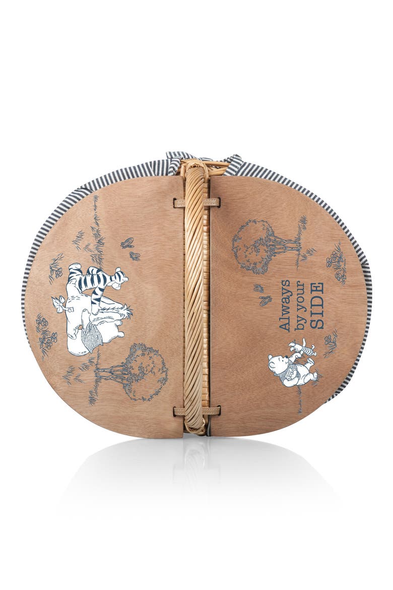x Disney Winnie the Pooh Country Picnic Basket, Alternate, color, NAVY BLUE/ WHITE STRIPE