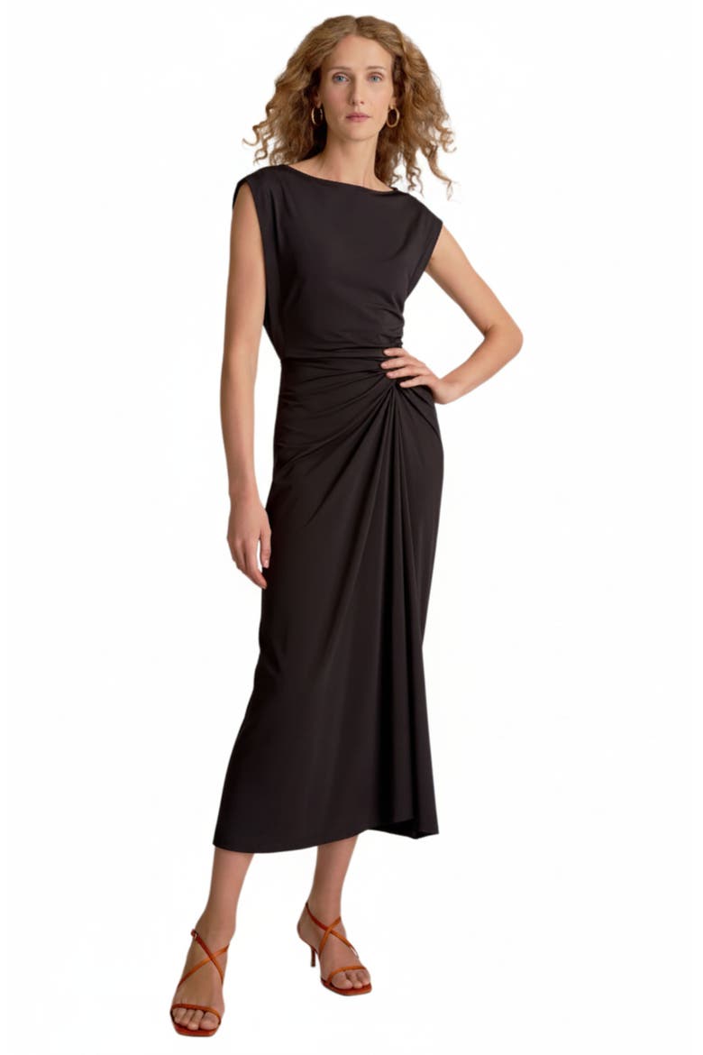 Zita Light Jersey Dress, Main, color, Black