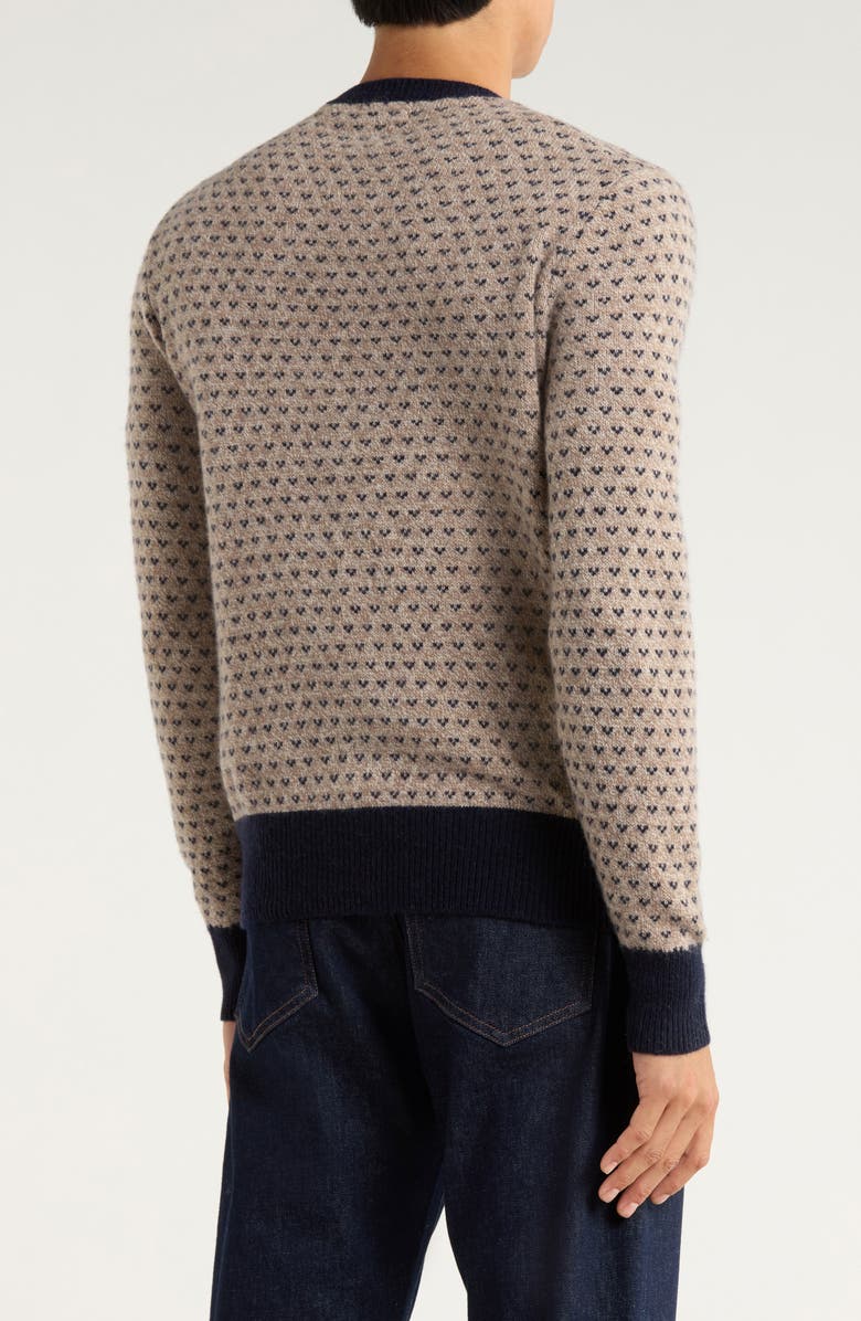 Brooks Brothers Archive Moose Scene Sweater, Alternate, color, Tan Navy/Moose Scene