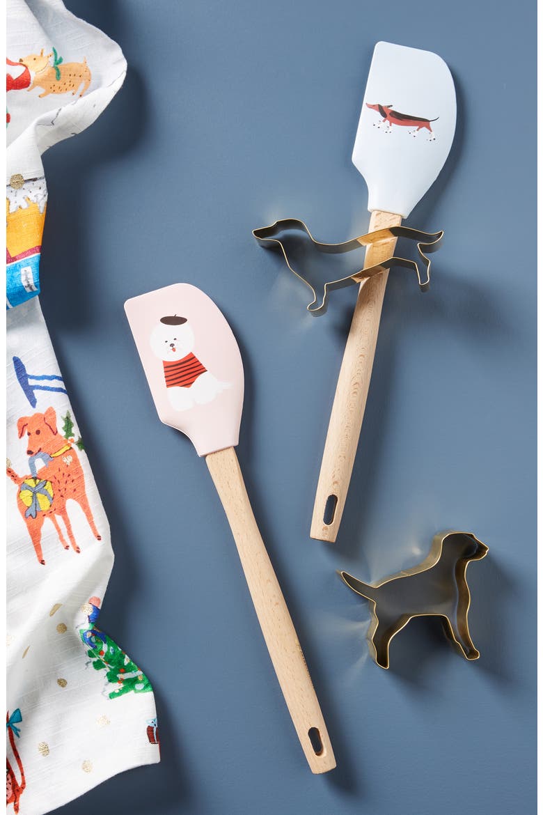 Anthropologie x Libby VanderPloeg Dashing Dog Spatula & Cookie Cutter Set, Main, color, DOG1
