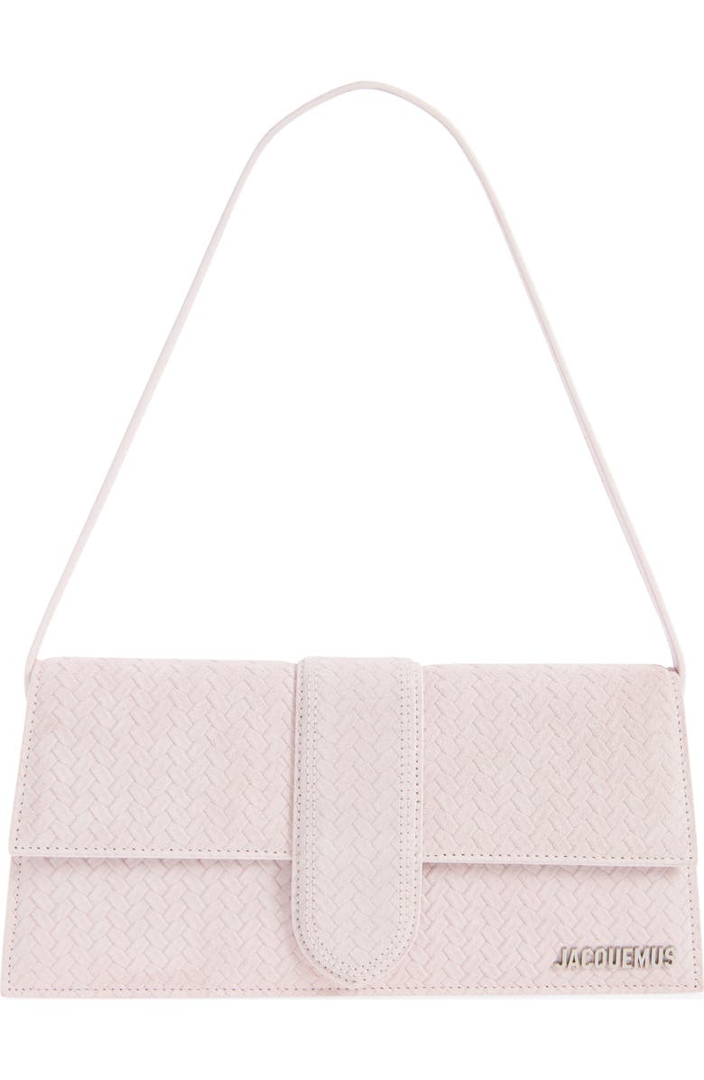 Jacquemus Le Long Bambino Suede Shoulder Bag, Main, color, Light Pink 410