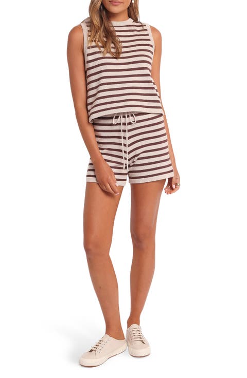 Ilona Stripe Knit Tank & Shorts Set