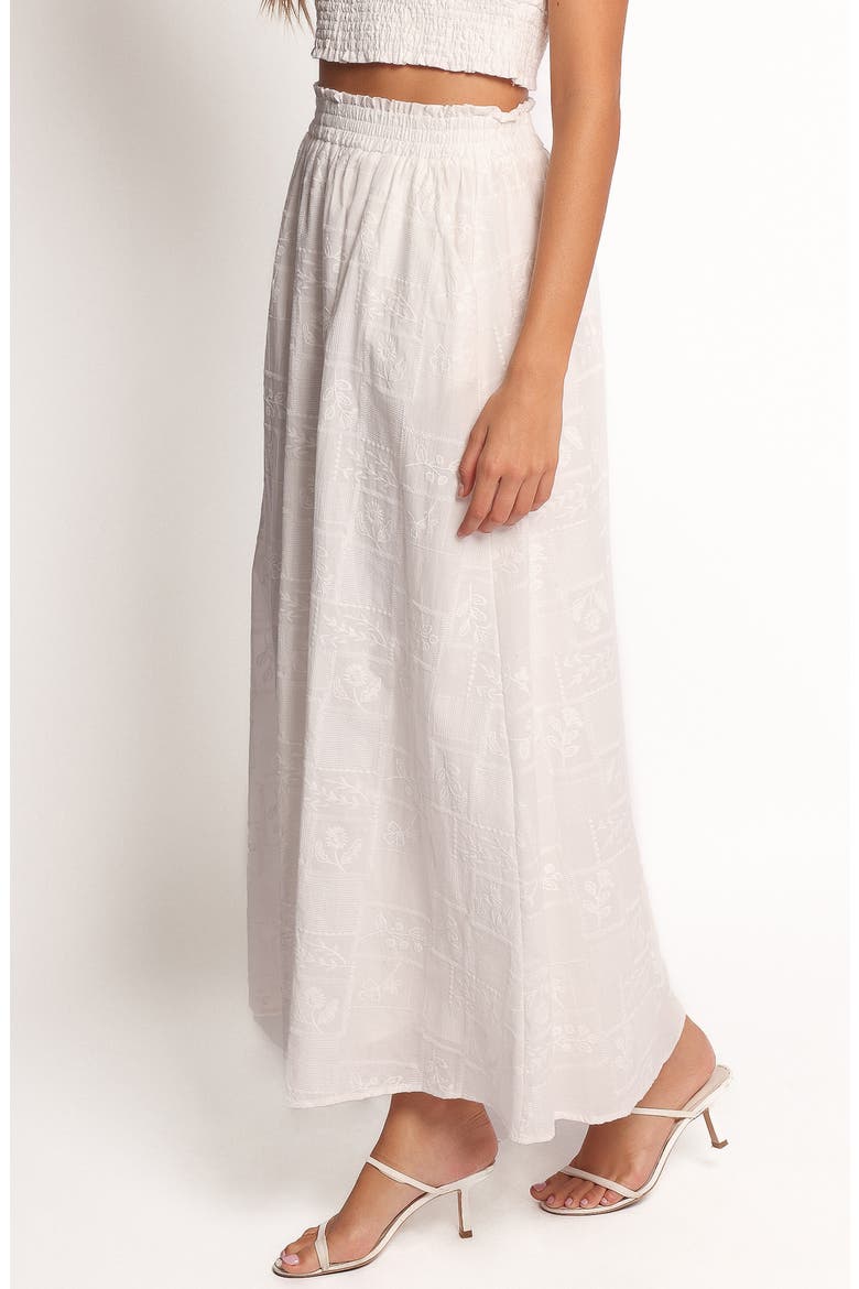 Kimora Embroidered Maxi Skirt, Alternate, color, WHITE