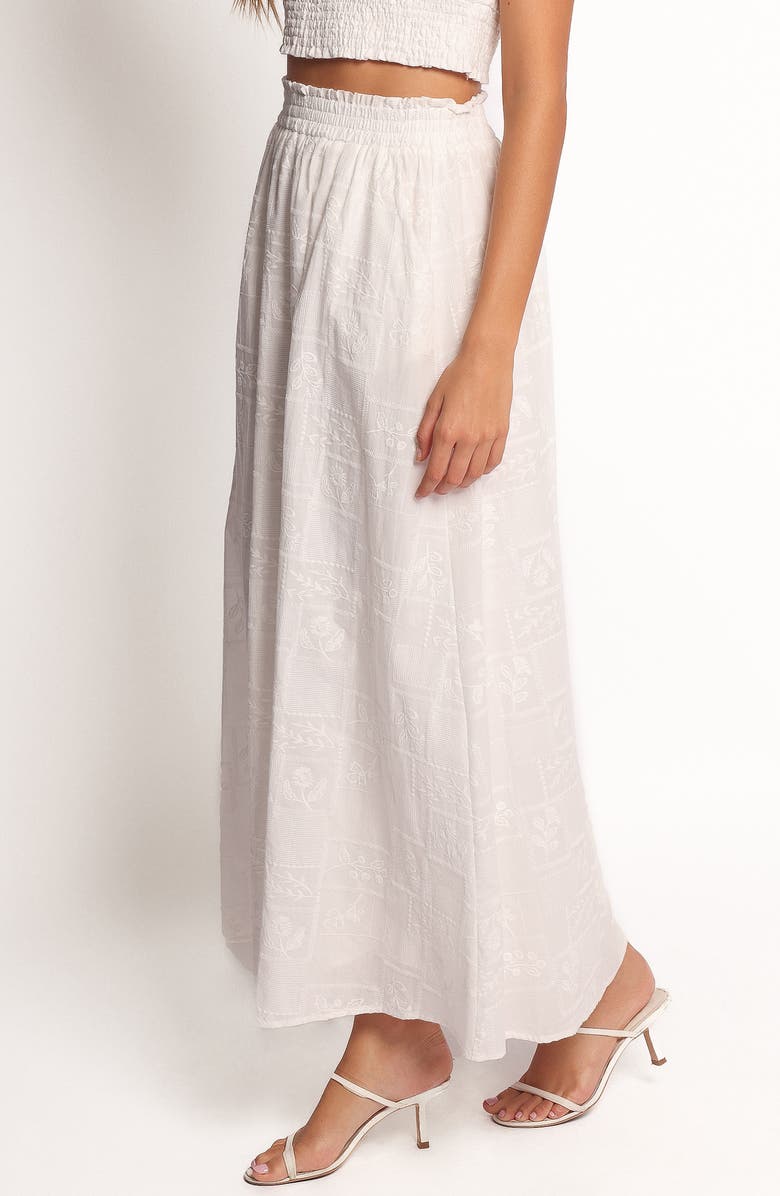 Petal & Pup Kimora Embroidered Maxi Skirt, Alternate, color, White
