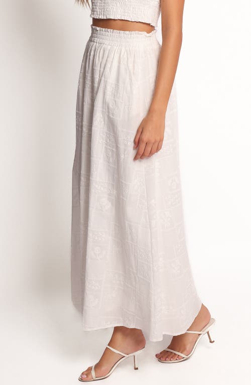 Petal And Pup Petal & Pup Kimora Embroidered Maxi Skirt In White