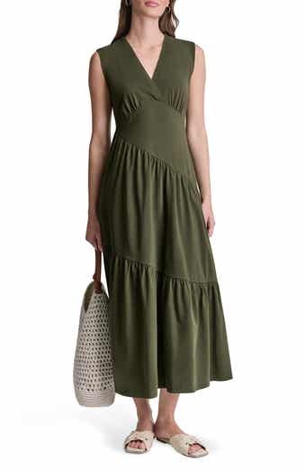 DKNY Stretch Cotton Maxi Dress