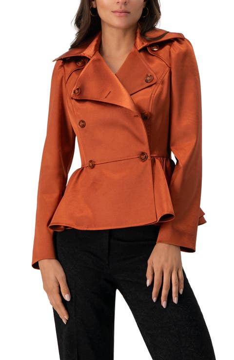 Short Double-Breasted Trench Coat