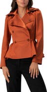 IVONNE Short Double-Breasted Trench Coat