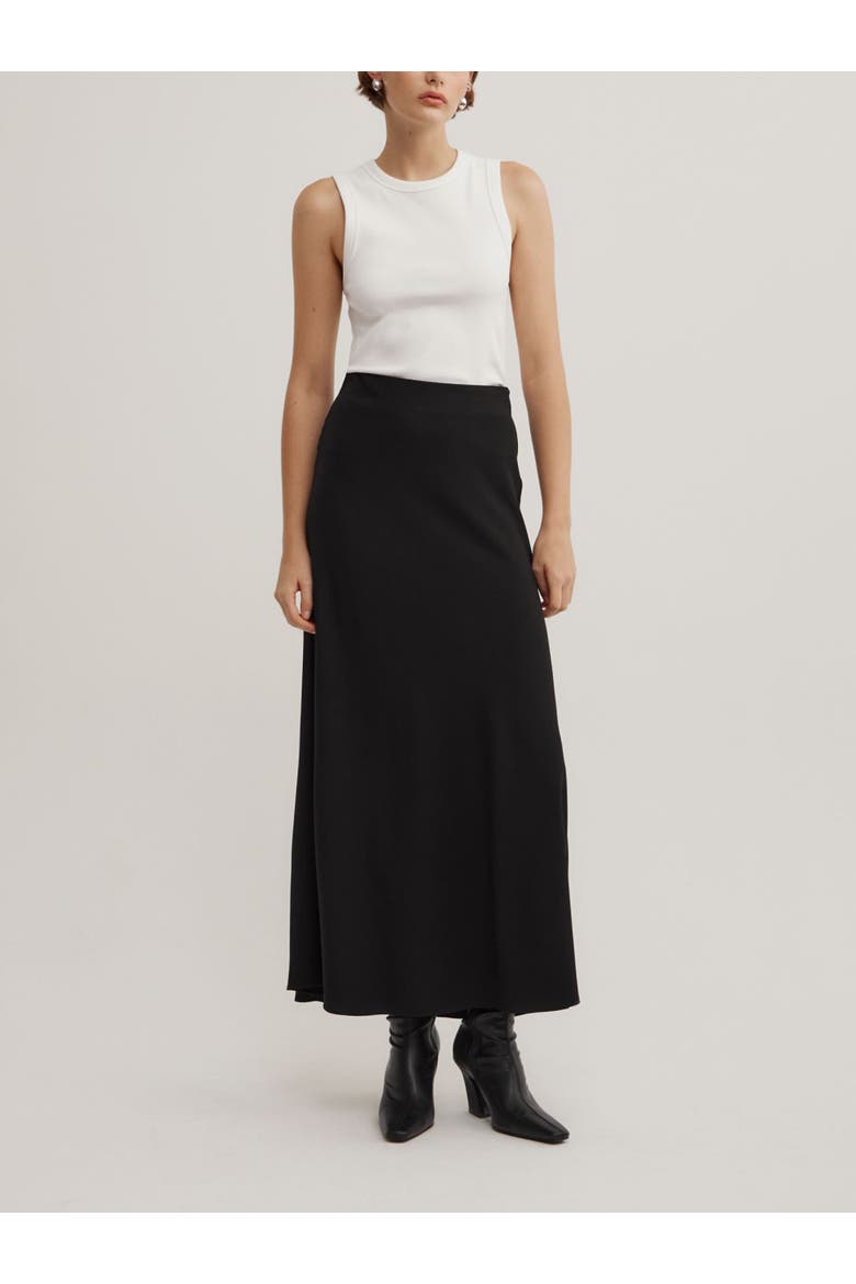 Clean Maxi Skirt, Alternate, color, Black