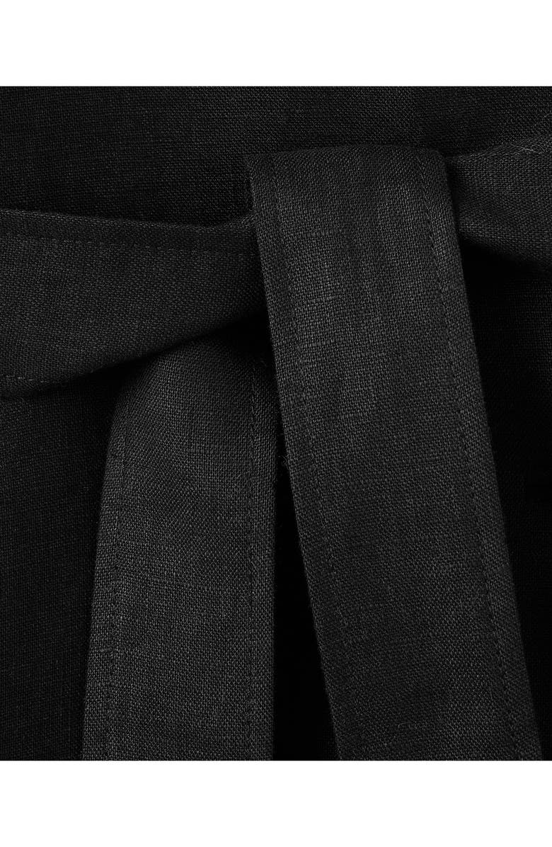 MANGO Belted Linen Jacket, Alternate, color, 