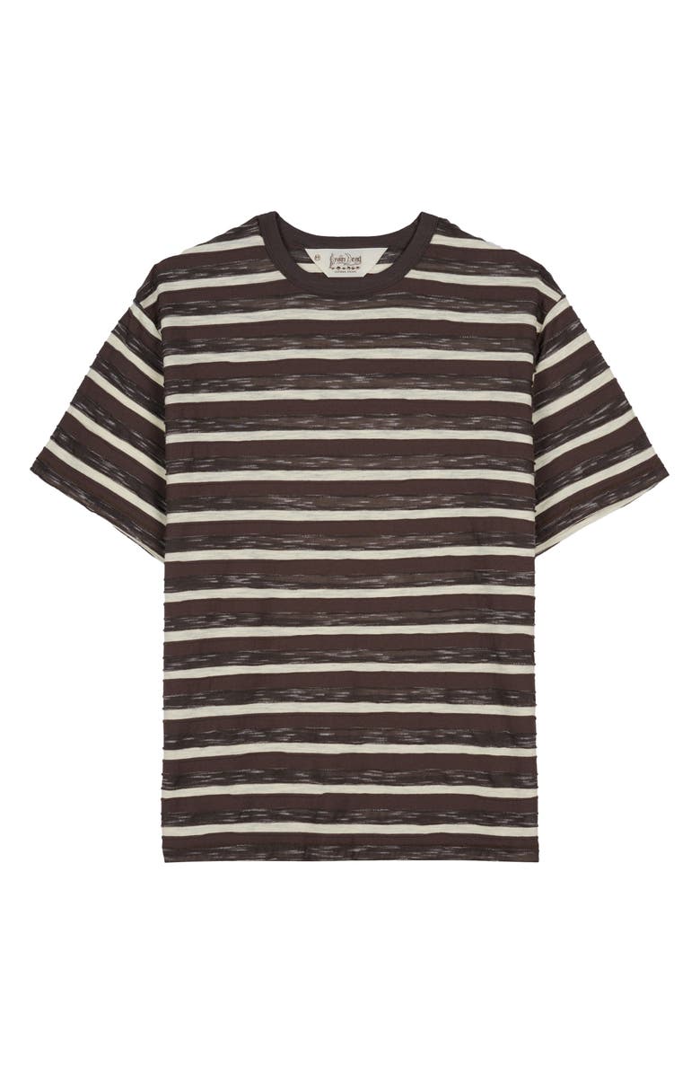 Brain Dead Casey Stripe T-Shirt, Main, color, Coffee