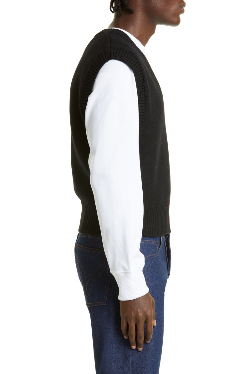 AMI PARIS Ami de Couer V-Neck Wool Sweater Vest, Alternate, color,