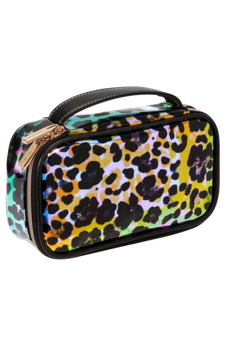 Stephanie Johnson Claire Miami Cheetah Medium Makeup Bag, Alternate, color, 