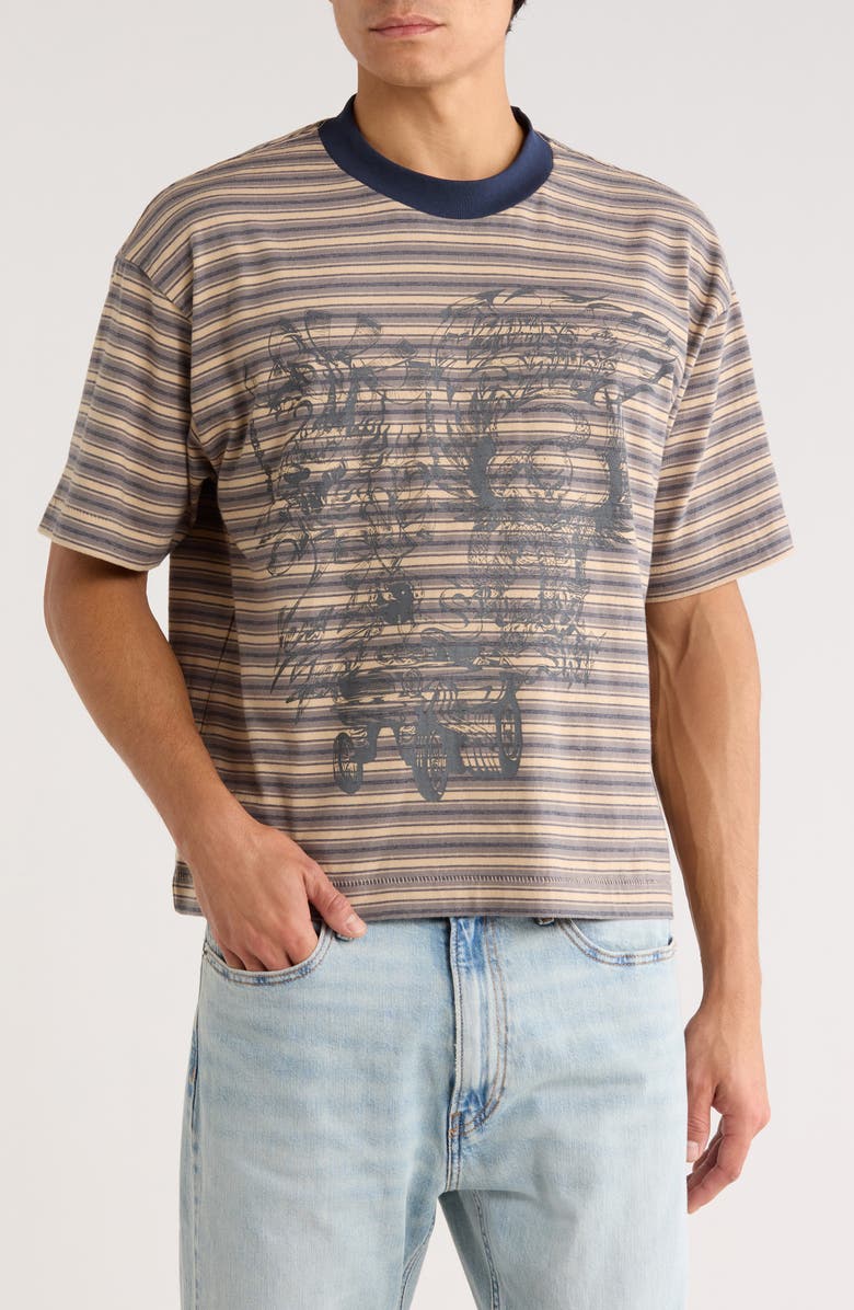 JUNGLES Loud Noises Stripe T-Shirt, Main, color, Stripe