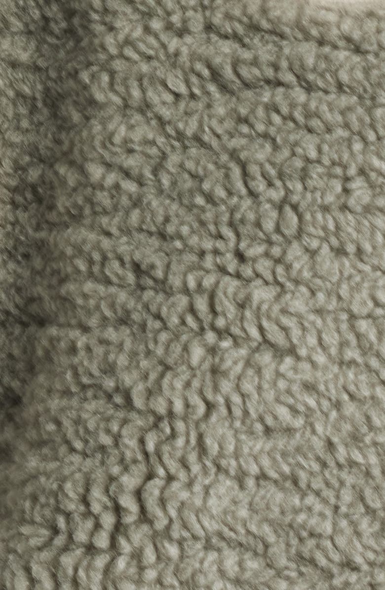 Thread & Supply High Pile Fleece Floral Jacket, Alternate, color, Aqua Gray