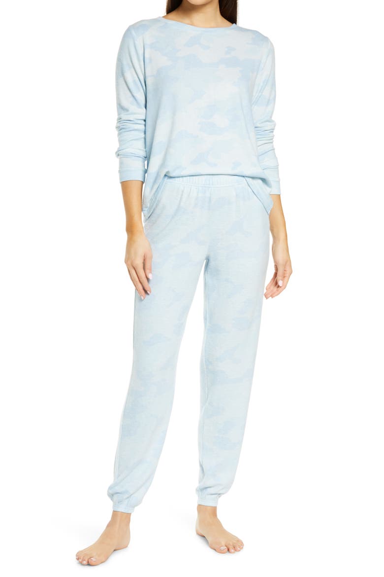 Print Comfy Pajamas, Main, color, BLUE CASHMERE CAMO