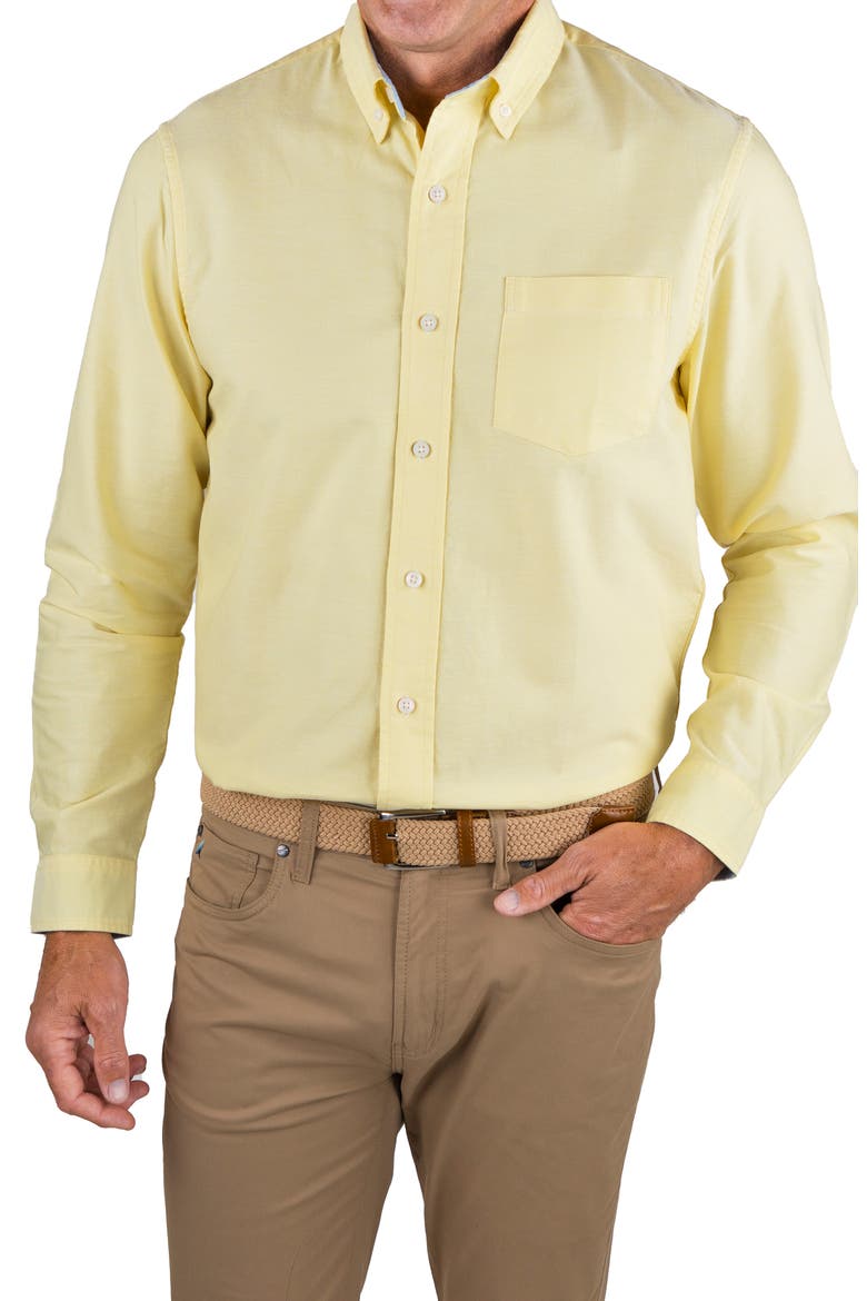 Classic Fit Cotton Oxford Button-Down Shirt, Main, color, YELLOW